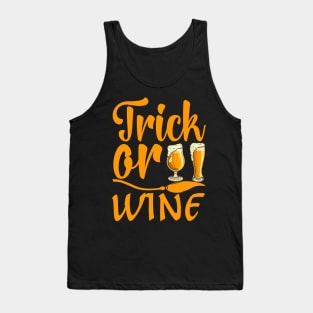 Halloween Trick Or Wine Tank Top